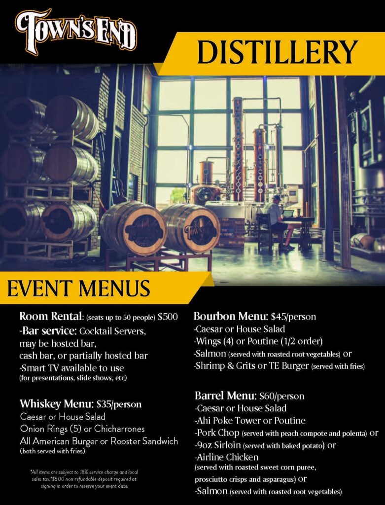 Distillery Events Package